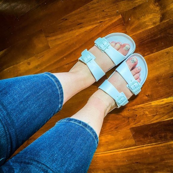 Neida EVA Two Band Slide Sandals White - Shade & Shore - Picture 2 of 4